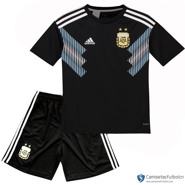 Camiseta Seleccion Argentina Niño Segunda equipo 2018 Negro Azul